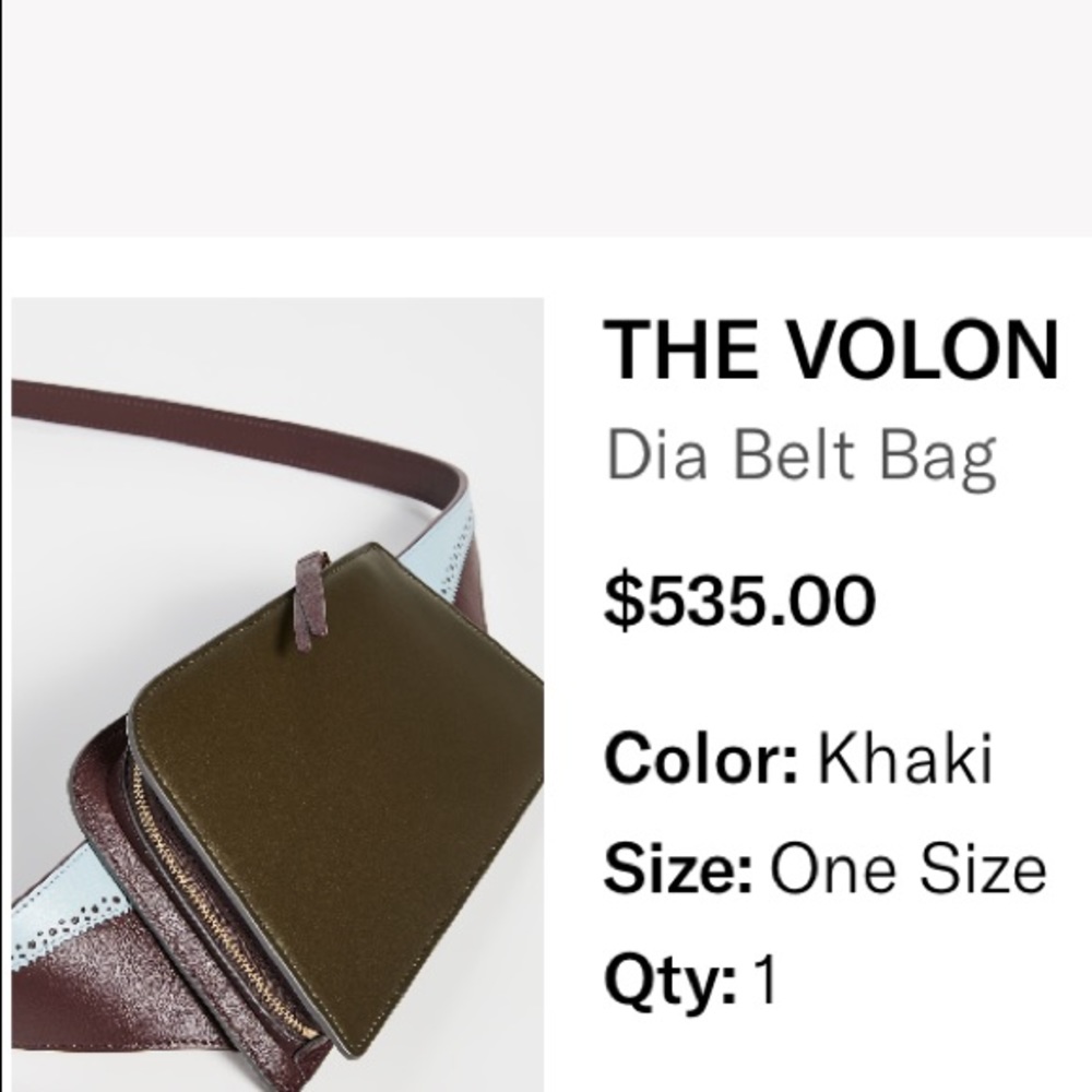 ‼️RARE‼️designer THE VOLON convertible belt bag ‼️NWT‼️